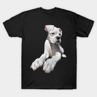 shy white dog- vector art the dog T-Shirt